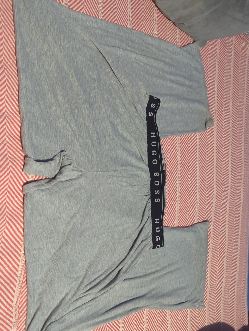 Hugo Boss Light Gray Loungewear with Branded Waistband, Size L